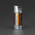 Nano Lighter Robust + Compact Torch (Black + Yellow Caiman Leather)
