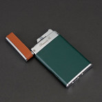 Sotille Elegant and Ultra Thin Torch Lighter // Limited Edition // Augusta Green Italian Leather