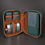Havana Traveler Luxury Cigar Compendium // Limited Edition // Augusta Green Italian Leather