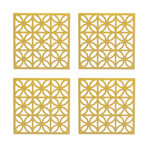Breeze Block 7" Wall Tile + Trivet // Set of 4 (Matte White)