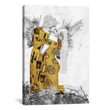 The Kiss-Homage To Klimt // Caroline Wendelin (26"W x 40"H x 1.5"D)