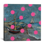 Fishing Boats With Pink Circles // Oleksandr Balbyshev (26"W x 26"H x 1.5"D)