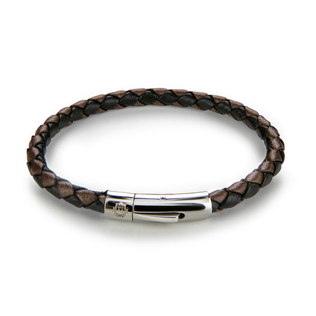 Leather Bracelet // Black + Brown