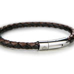 Leather Bracelet // Black + Brown