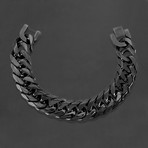 Beveled Cuban Curb Chain Bracelet (Silver)