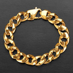 Polished Curb Chain Bracelet // Gold