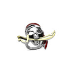 Pirate Head + Sword Ring // Yellow + Silver + Red (11)