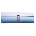 Floating Torii Gate At Lake Biwa, Japan by Jan Becke (60"W x 20"H x 0.75"D)