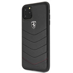 Leather Quilted Hard Case // Black (iPhone 11 Pro)