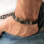 Freedom Leather Bracelet // Black