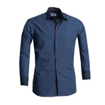 Jacob Reversible Cuff Button Down Shirt // Denim Blue (2XL)