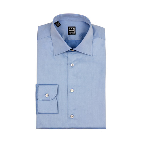 William Semi Point Spread Collar Shirt // Blue (15-32/33)