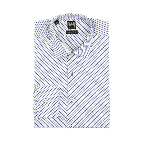 Marcus Medium Spread Collar Shirt // Blue + White (15-32/33)