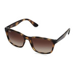 Unisex Wayfarer Sunglasses // Tortoise + Brown Gradient