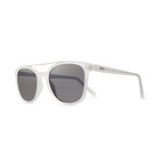 Clayton Polarized Sunglasses (Crystal // H2O Blue Lens)