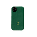 Elemnt // Embossed Leather iPhone Case // Green (iPhone XS)