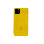 Elemnt // Embossed Leather iPhone Case // Yellow (iPhone XS)