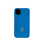 Elemnt // Embossed Leather iPhone Case // Blue (iPhone XS)