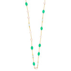 Mimi Milano 18k Yellow Gold Green Jade Necklace II // Store Display