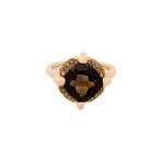 Mimi Milano 18k Two-Tone Gold Diamond + Smoky Quartz Ring // Ring Size: 6.25 // Store Display