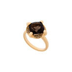 Mimi Milano 18k Two-Tone Gold Diamond + Smoky Quartz Ring // Ring Size: 6.25 // Store Display