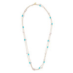 Mimi Milano 18k Yellow Gold Turquoise Necklace // Store Display