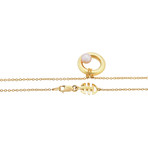 Mimi Milano 18k Yellow Gold Pink Cultured Freshwater Pearl Necklace