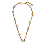 Mimi Milano 18k Rose Gold White Agate Necklace // Store Display