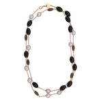 Mimi Milano 18k Rose Gold Black Agate Necklace I // Store Display