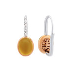 Mimi Milano 18k Two-Tone Gold Diamond + Citrine Earrings // Store Display