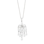 Mimi Milano 18k White Gold Diamond + White Topaz Necklace // Store Display