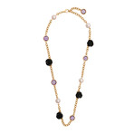 Mimi Milano 18k Rose Gold Black Agate Necklace III
