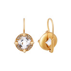 Mimi Milano 18k Two-Tone Gold Diamond + Rock Crystal Earrings // Store Display