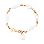 Mimi Milano 18k Rose Gold White Agate Bracelet