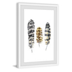 Owl Feathers // Framed Painting Print (8"W x 12"H x 1.5"D)