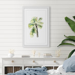Palm Tree 2 // Framed Painting Print (8"W x 12"H x 1.5"D)