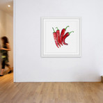 Cheyenne Peppers // Framed Painting Print (12"W x 12"H x 1.5"D)