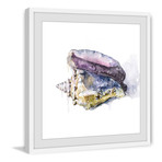 Tidal Conch // Framed Painting Print (12"W x 12"H x 1.5"D)