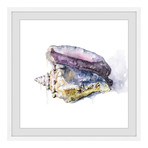 Tidal Conch // Framed Painting Print (12"W x 12"H x 1.5"D)