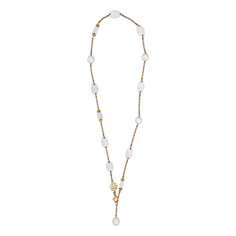 Mimi Milano 18k Rose Gold Rock Crystal Necklace // Store Display
