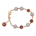 Mimi Milano 18k Rose Gold Garnet Bracelet