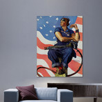 Rosie the Riveter // Painting Print on Wrapped Canvas (24"W x 31"H x 1.5"D)