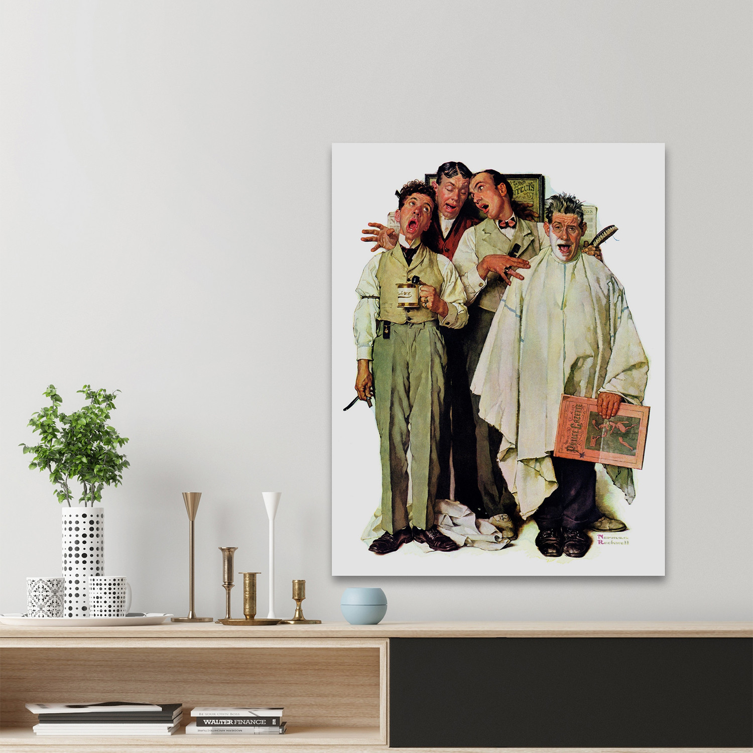 Barbershop Quartet // Painting Print on Wrapped Canvas (24