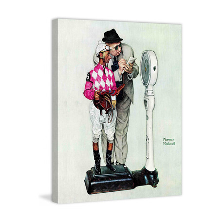 Jockey Weighing In // Painting Print on Wrapped Canvas (24"W x 29"H x 1.5"D)