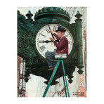 Clock Repairman // Painting Print on Wrapped Canvas (24"W x 31"H x 1.5"D)