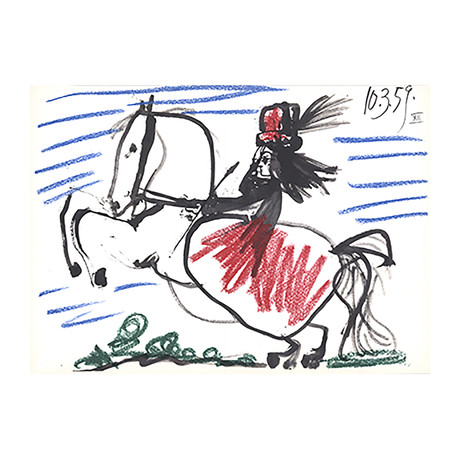 Pablo Picasso // Equestrian // 1959 Offset Lithograph