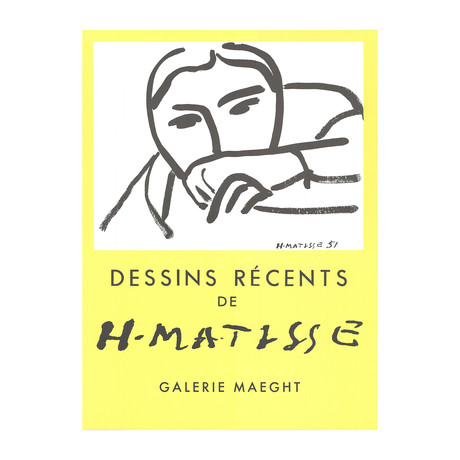 Henri Matisse // Dessins Recents // 1968 Lithograph