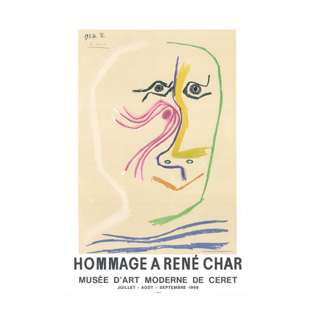 Pablo Picasso // Hommage A Rene Char // 1969 Lithograph