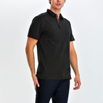 Abel Short Sleeve Polo Shirt // Black (S)