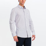 Dylan Slim Fit Long Sleeve Button Down Shirt // White + Lavender (M)